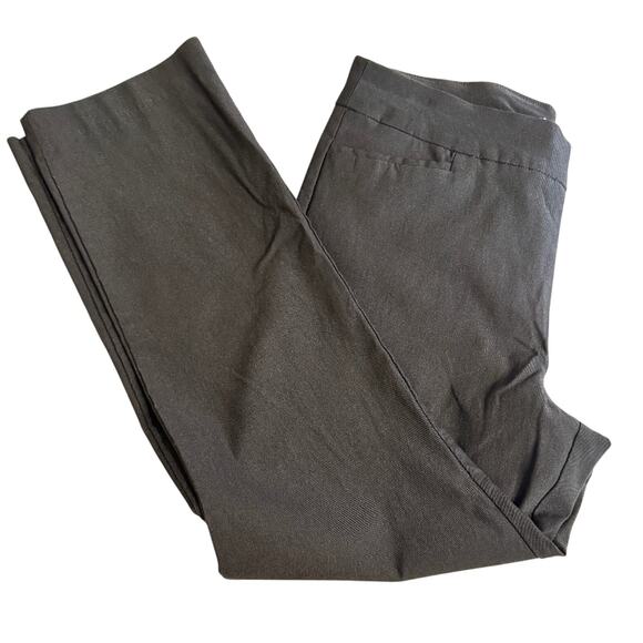 Chico's pants black pull on wide stretch waistband slit pockets  Sz 1.5P  US 10P - Picture 1 of 7